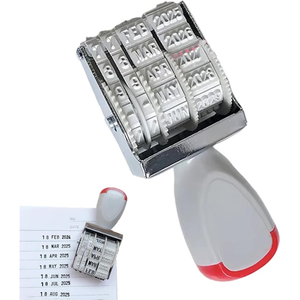 Rubber Date Stamp - ختم دوار للتاريخ والأرقام (بدون حبر)