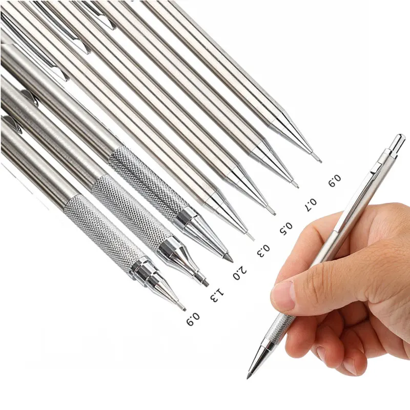 Mechanical Pencil 0.3 - مجموعة أقلام رصاص ميكانيكية معدنية كاملة