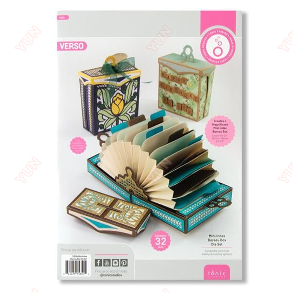 Card Index Box - مجموعة قوالب قطع معدنية صغيرة لتزيين