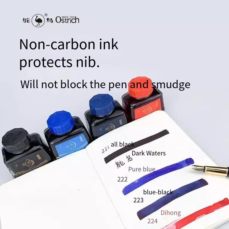 حبر قلم حبر من سلسلة أوستريش،  - مراجعة Fountain Pen Bottled Ink وسعره