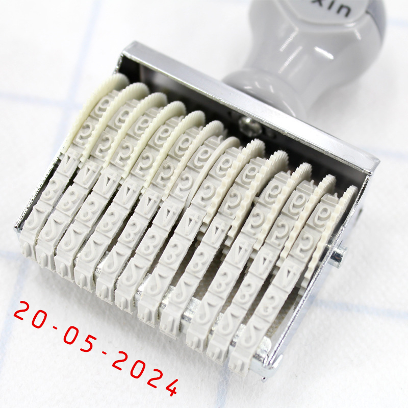 ختم رقمي محمول 8/10 رقم ، تاري - مراجعة Rubber Date Stamp وسعره