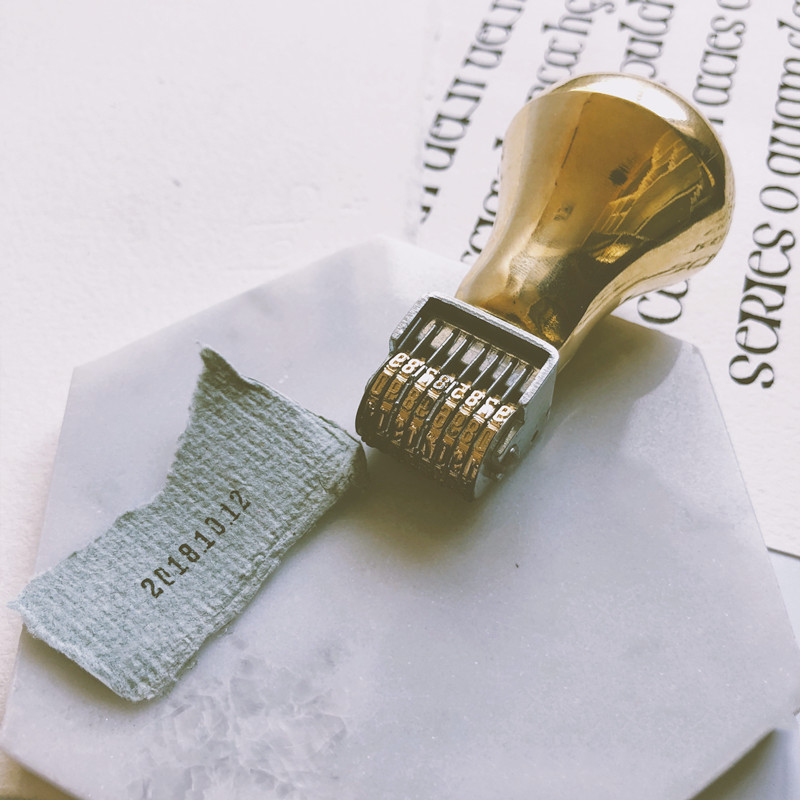 ختم شمع دوار عتيق مع تقويم معد - مراجعة Rubber Date Stamp وسعره