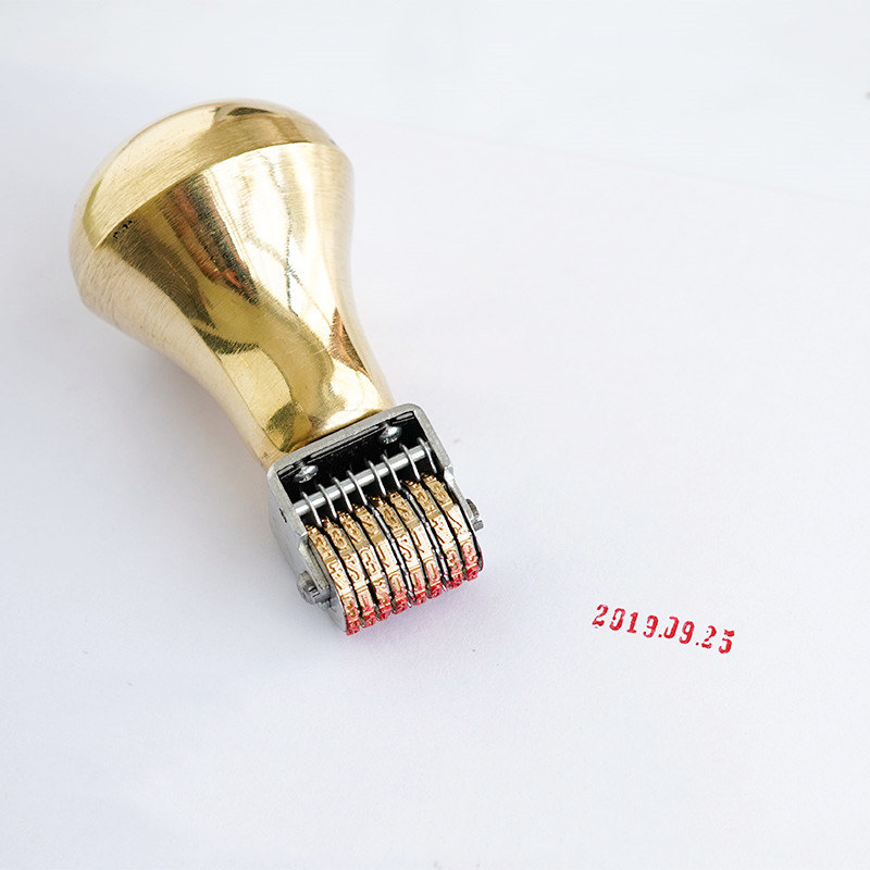 ختم شمع دوار عتيق مع تقويم معد - مراجعة Rubber Date Stamp وسعره