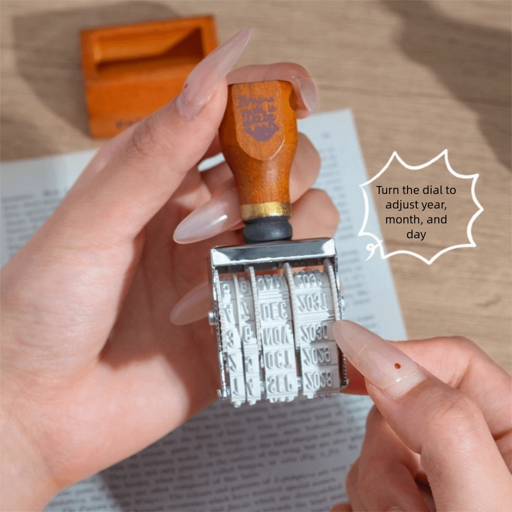 الرجعية خشبية الأسطوانة تاريخ  - مراجعة Rubber Date Stamp وسعره